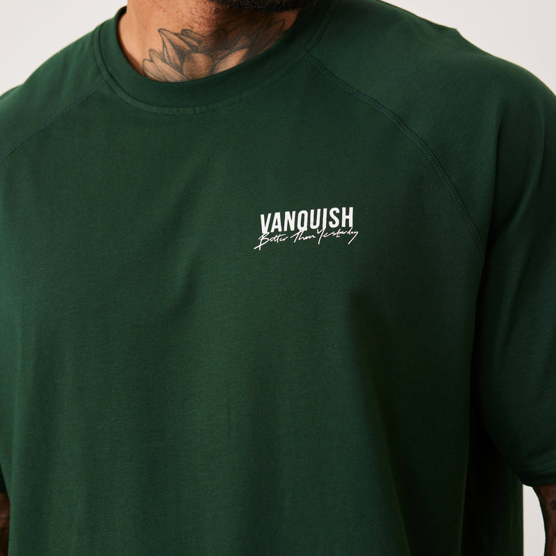 VANQUISH FITNESS BTYモデル パルムグリーン オーバーサイズ ラグラン Tシャツ 国内発送 2枚目の画像