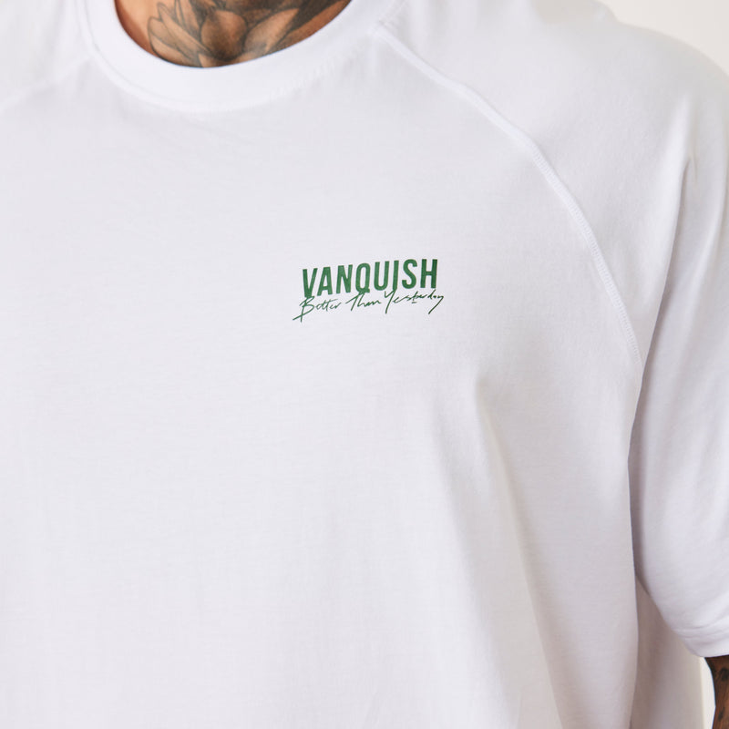 VANQUISH FITNESS BTYモデル ホワイト オーバーサイズ ラグラン Tシャツ 国内発送 2枚目の画像