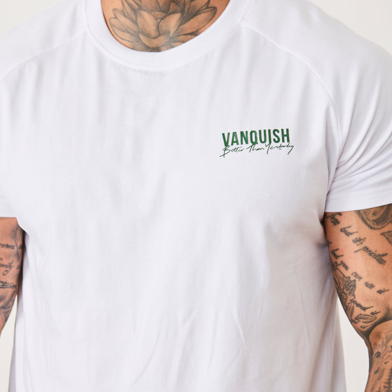 Vanquish BTY White Slim Fit Raglan T Shirt 2枚目の画像