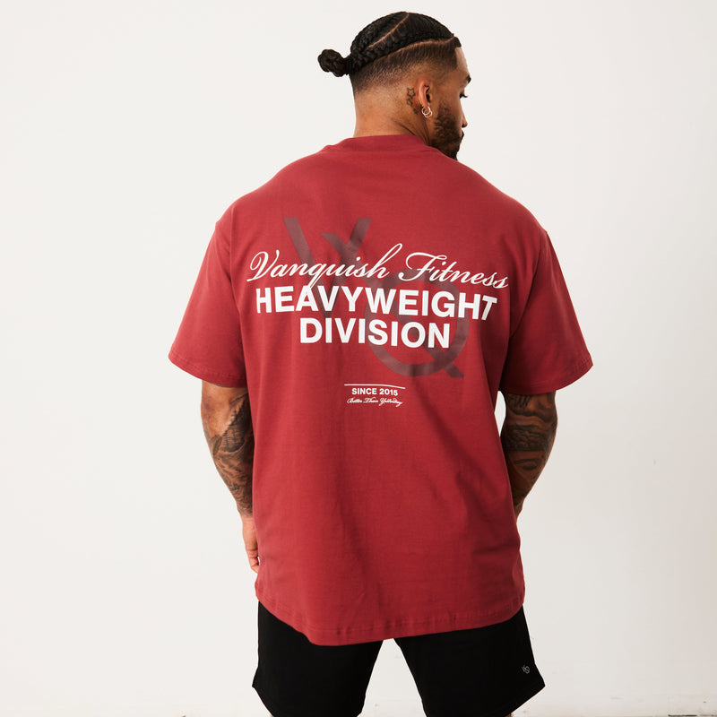 Vanquish TSP Chalk Red Heavyweight Division Oversized T Shirt 1枚目の画像