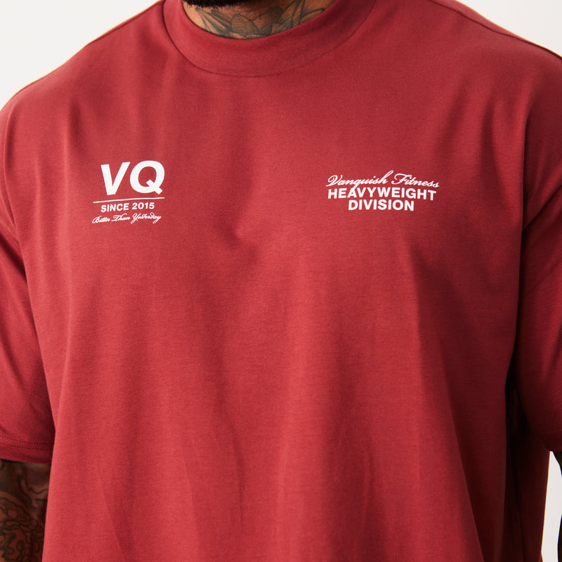 Vanquish TSP Chalk Red Heavyweight Division Oversized T Shirt 3枚目の画像