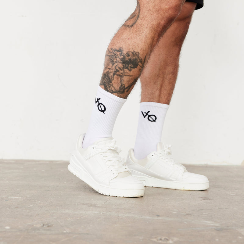 Vanquish White VQ Logo Organic Socks 1枚目の画像