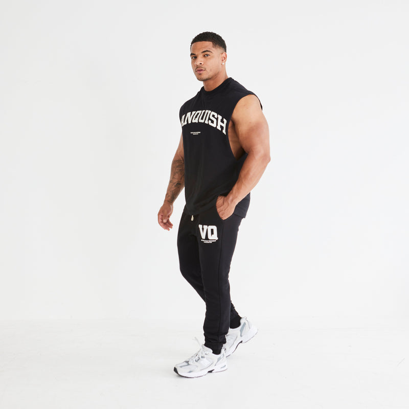 Vanquish Black Varsity Oversized Sleeveless T Shirt 3枚目の画像