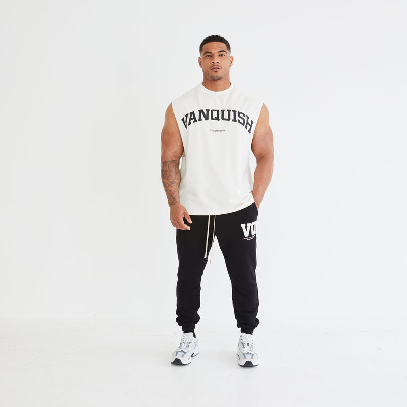 Vanquish Vintage White Varsity Oversized Sleeveless T Shirt 3枚目の画像