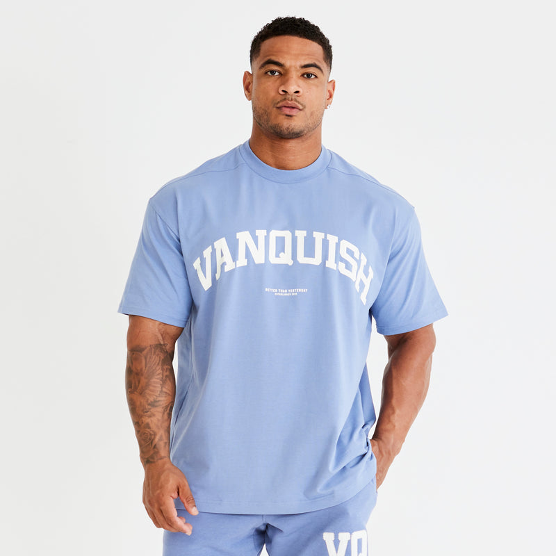 Vanquish Washed Blue Varsity Oversized T Shirt 2枚目の画像