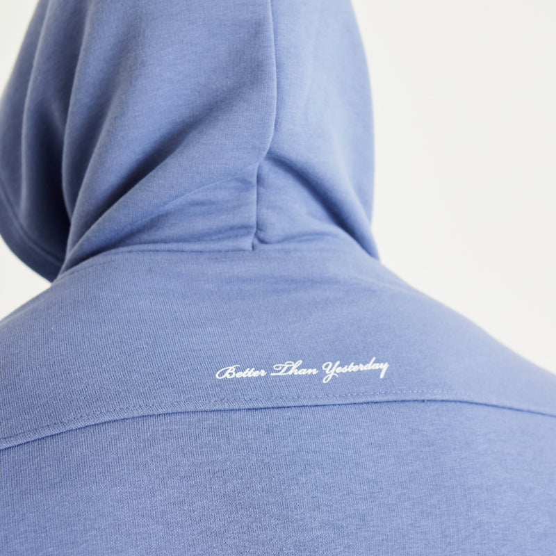 Vanquish Washed Blue Varsity Oversized Pullover Hoodie 4枚目の画像