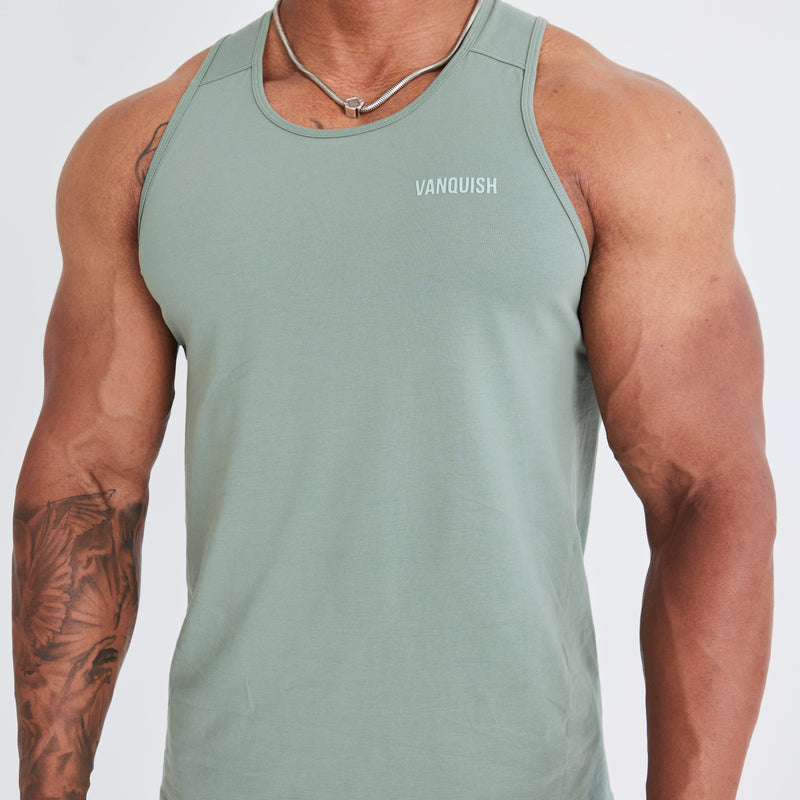Vanquish Essential Green Regular Fit Tank Top 1枚目の画像