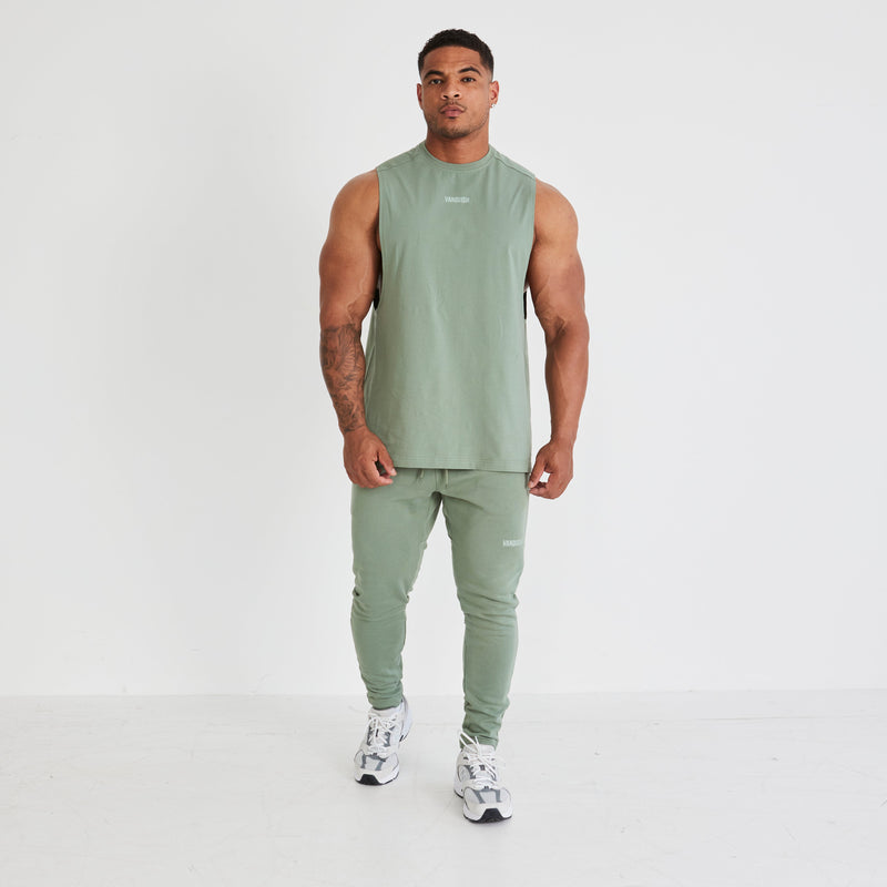 Vanquish Essential Green Oversized Sleeveless T Shirt 2枚目の画像
