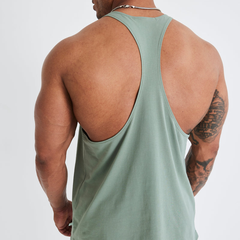 Vanquish Essential Green Regular Fit Stringer Vest 4枚目の画像