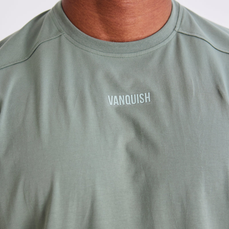 VANQUISH FITNESS Essentialモデル グリーン オーバーサイズ Tシャツ 国内発送 3枚目の画像