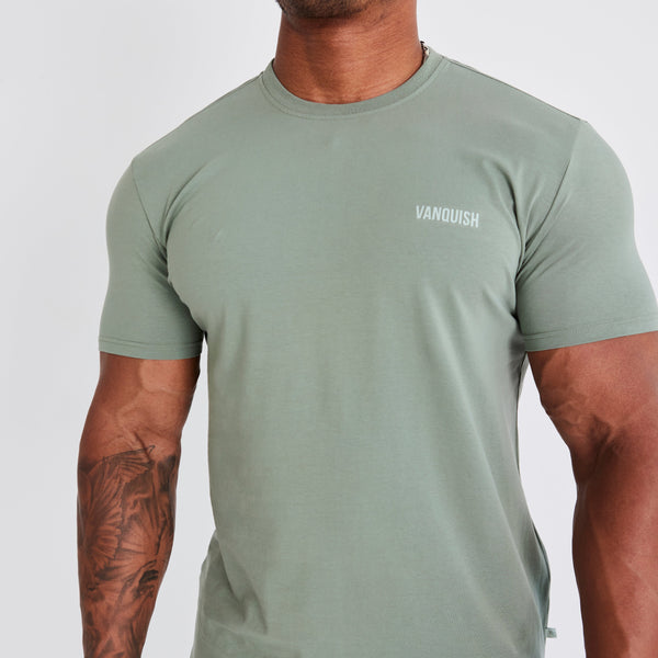 Vanquish Essential Green Slim Fit Short Sleeve T Shirt 1枚目の画像