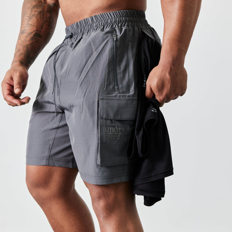 Vanquish Utility V2 Grey Cargo Shorts 3枚目の画像