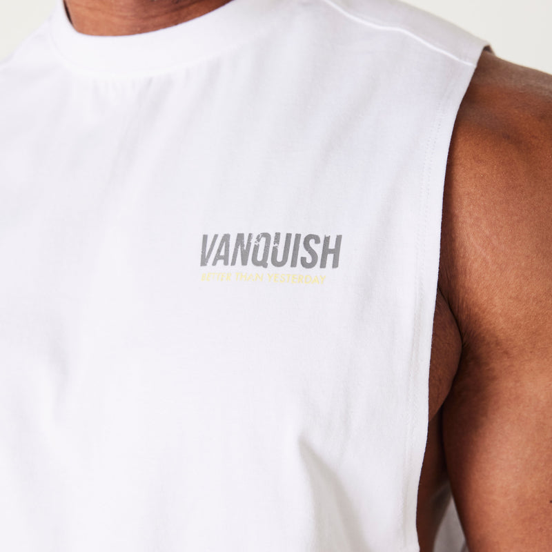 Vanquish White Sleeveless T Shirt 2枚目の画像