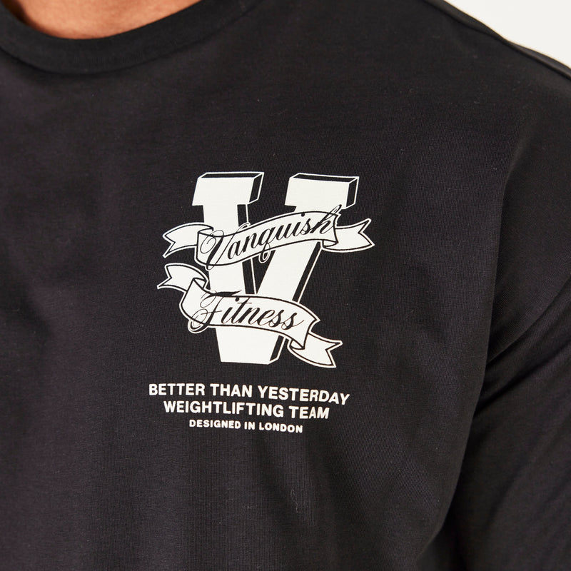 Vanquish TSP Black Weightlifting Team Oversized T Shirt 2枚目の画像