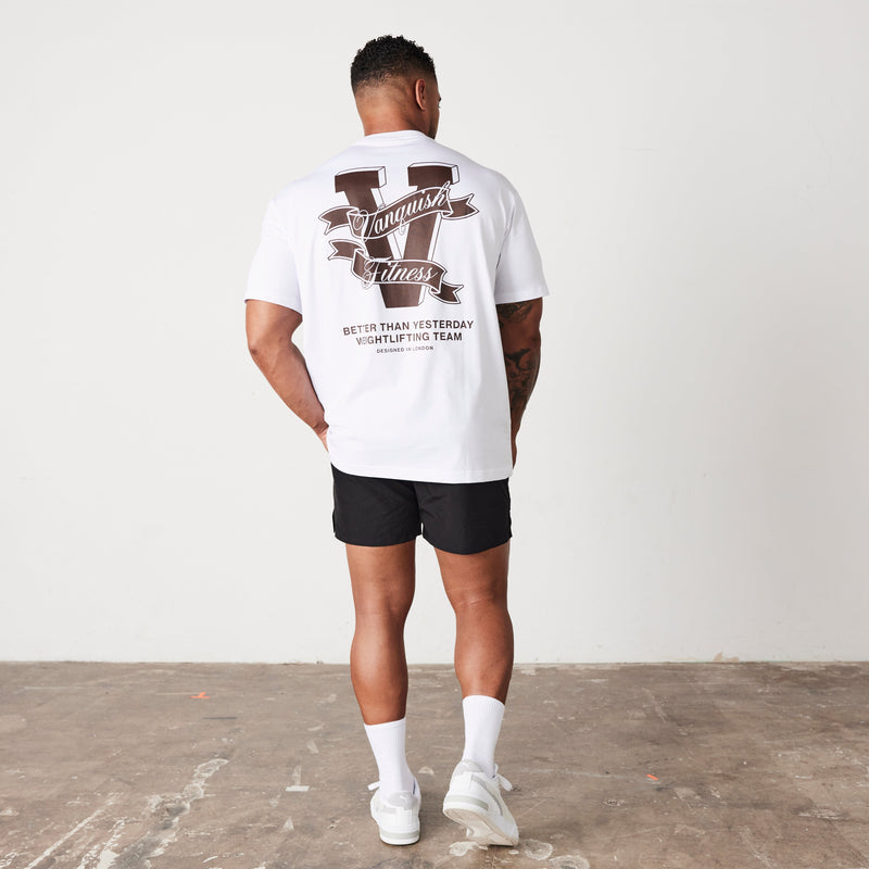 Vanquish TSP White Weightlifting Team Oversized T Shirt 3枚目の画像