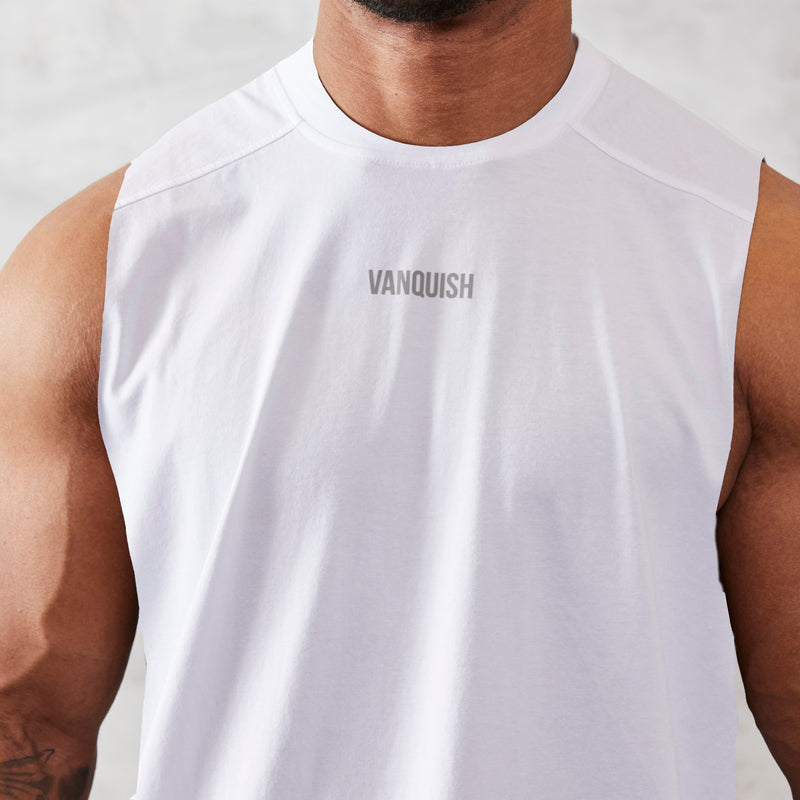 Vanquish Essential White Oversized Sleeveless T Shirt 2枚目の画像