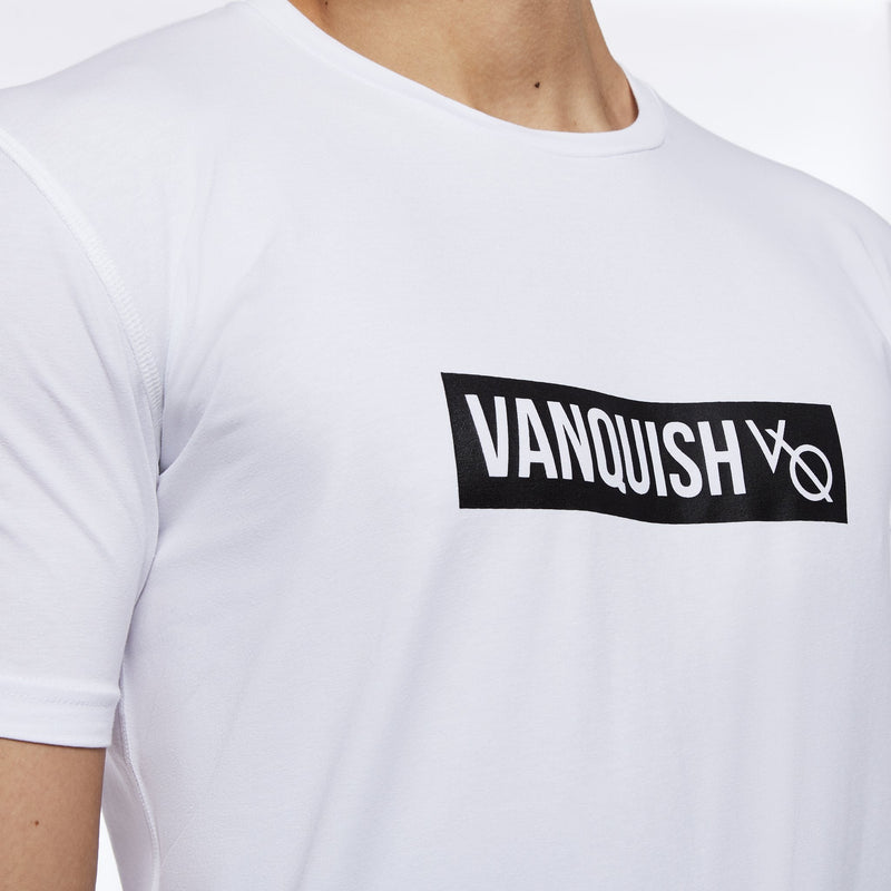 VANQUISH FITNESS Box Logoモデル ホワイト 半袖Tシャツ 国内発送 2枚目の画像
